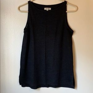 Madewell Modern Linen Tank Top (XS - Black)